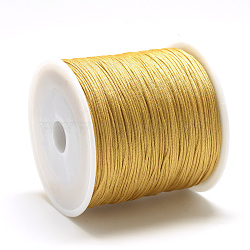 Nylon Thread, Chinese Knotting Cord, Goldenrod, 1mm, about 284.33 yards(260m)/roll(NWIR-Q009A-562)