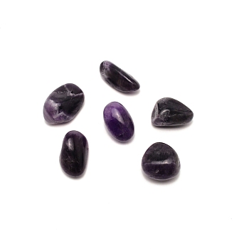 Natural Amethyst Beads, No Hole, Tumbled Stone, Vase Filler Gems, Nuggets, 21~36x14~25x11~30mm