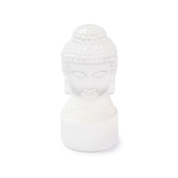 Natural Selenite Figurines, Reiki Energy Stone Display Decorations, for Home Feng Shui Ornament, Buddha, 46.5x46x96mm