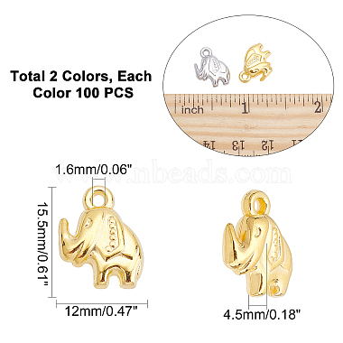 pandahall элитные 200шт. 2 цвета ccb пластиковые подвески(CCB-PH0001-18)-4