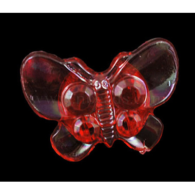 Accessoires de vêtement pour enfants kawaii transparent ab couleur acrylique papillon couture boutons de tige(X-PCA195Y)-2