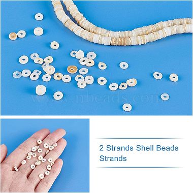 Nbeads 2 Strands Shell Beads Strands(SSHEL-NB0001-29)-4