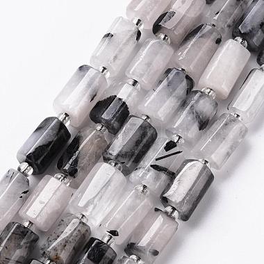 8mm Column Rutilated Quartz Beads