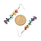 Natural & Synthetic Mixed Gemstone Chip Beaded Dangle Earrings with Glass(EJEW-JE04841)-4