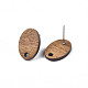 Серьги-гвоздики из орехового дерева(MAK-N033-006)-4