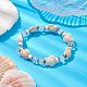 Summer Beach Turtle Synthetic Turquoise & Faceted Glass Beaded Stretch Bracelets for Women Men(BJEW-JB10453)-4