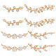 8Pcs 4 Styles Brass Pave Clear Cubic Zirconia Connector Charms(ZIRC-BBC0001-50)-1