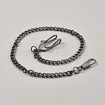 Alloy Clip Pocket Watch Chain, Watch Decoration, Gunmetal, 373mm(FIND-WH0018-22B)
