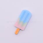 Resin Cabochons, Imitation Food, Ice-Lolly, Sky Blue, 37x15x6mm(RESI-CJC0002-10A)