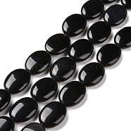 Natural Obsidian Beads Strands, Oval, 20x15x6.5mm, Hole: 1.2mm, about 20pcs/strand, 15.55 inch(39.5cm)(G-C238-19)