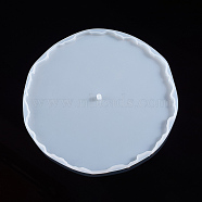 Silicone Molds, Resin Casting Molds, For UV Resin, Epoxy Resin Jewelry Making, Flat Round Tray, White, 205x7mm, Inner Diameter: 195mm(DIY-L021-41B)
