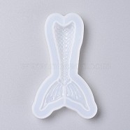 Silicone Molds, Resin Casting Molds, For UV Resin, Epoxy Resin Jewelry Making, Mermaid Tail, White, 9.6x5.9x1.1cm(X-DIY-L023-06)