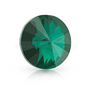 Preciosa&reg MAXIMA Crystal Round Stones, Czech Crystal, Bicone(436 11 177 Rivoli), Dura Foiling, 50730 Emerald, SS39(8.15~8.4mm)(Y-PRC-RASS39-50730)