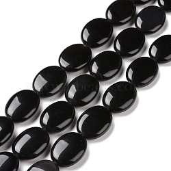 Natural Obsidian Beads Strands, Oval, 20x15x6.5mm, Hole: 1.2mm, about 20pcs/strand, 15.55 inch(39.5cm)(G-C238-19)