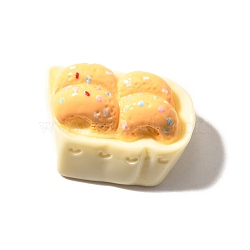 Opaque Resin Cabochons, Imitation Bread, Bisque, 13.5x19x9.5mm(CRES-U004-01B)