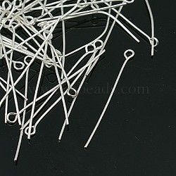 Jewelry Findings, Cadmium Free & Lead Free, Iron Eye Pin, Silver, 30x0.7mm, about 8400pcs/1000g(J079U021)