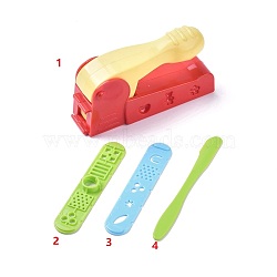 DIY Clay Dough Tools Kit for Kids, with Extruder Machine, Extruder Machine Plates and Extruder Knife, Mixed Color(DIY-D022-01)