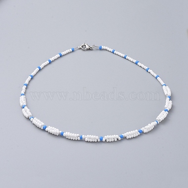 Glass Seed Beaded Necklaces(NJEW-JN02596)-2