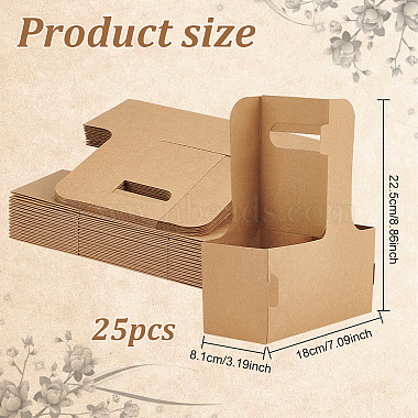 Kraft Paper Box for Drink Holder(AJEW-WH0258-986)-2