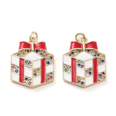 Real 18K Gold Plated White Others Brass+Cubic Zirconia+Enamel Pendants