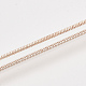 Brass Round Snake Chain Necklaces(X-MAK-T006-11A-RG)-3