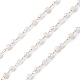 Cube & Round Glass & ABS Imitation Pearl Beaded Chains(CHS-P016-43G-07)-1