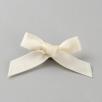 Ribbon Bowknot Alligator Hair Clip, with Iron Hair Clip, Bisque, 29~41x49~52x9~10.5mm(PHAR-WH20009-01P-05)