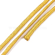 30 Yards Cotton Thread, Braided Cord, Goldenrod, 3x1mm(OCOR-XCP0001-80)