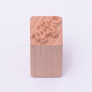 Wooden Stamps, Rectangle, Elephant Pattern, 50x20x20mm(DIY-WH0189-61H)