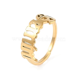 Ion Plating(IP) 304 Stainless Steel Constellation Open Cuff Ring for Women,
Real 18K Gold Plated, Gemini, 8.1mm, Inner Diameter: Adjustable(RJEW-C097-01G-10)