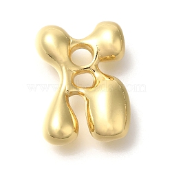 Rack Plating Brass Beads, Balloon Letter, for Personalized Name Necklaces Making, Long-Lasting Plated, Lead Free & Cadmium Free, Real 18K Gold Plated, Letter B, 23.5x17.5x6.5mm, Hole: 2mm(KK-S051-01G-B)