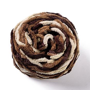Soft Crocheting Yarn, Thick Knitting Yarn for Scarf, Bag, Cushion Making, Colorful, 7~8mm, 65.62 yard(60m)/roll