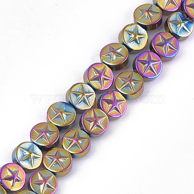 Electroplate Non-magnetic Synthetic Hematite Beads Strands(G-S352-11)-3