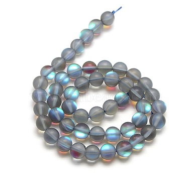 Chapelets de perles en pierre de lune synthétique(X-G-F142-6mm-02)-2
