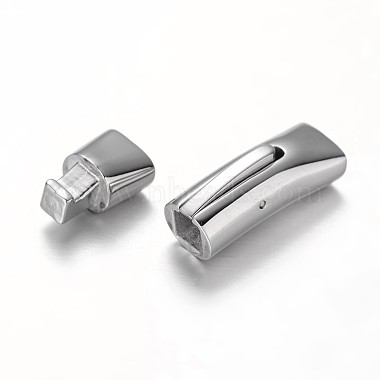Smooth Surface 304 Stainless Steel Rectangle Magnetic Clasps(STAS-I045-08)-3