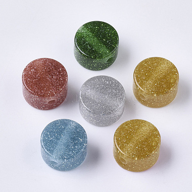 18mm Mixed Color Flat Round Resin Beads