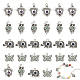 64Pcs 4 Styles Natural Mixed Stone Pendants(FIND-CA0006-48)-1