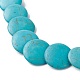 Dyed Synthetic Turquoise Flat Round Graduated Beaded Necklaces(NJEW-P279-02B)-2
