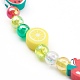 Polymer Clay Fruit Beaded Mobile Straps(HJEW-JM00415)-3
