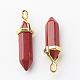 Natural Red Jasper Double Terminated Pointed Pendants(G-G902-B11)-1