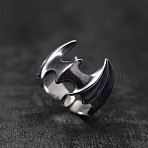 Bat Themes Alloy Adjustable Finger Rings, Gunmetal, Inner Diameter: Adjustable(FS-WG25ADA-06)