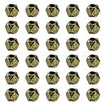 Polyhedron Tibetan Style Alloy Finding Beads, Lead Free & Cadmium Free, Antique Bronze, 3x3x3mm, Hole: 1mm(FIND-YW0004-25AB)