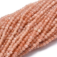 Natural Sunstone Beads Strands, Round, 2mm, Hole: 0.5mm, about 195pcs/strand, 15.35 inch(39cm)(G-A177-04-13)