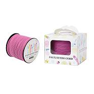 Faux Suede Cord, Faux Suede Lace, Paper Box Packing, Old Rose, 3.0x1.4mm, about 98.43yards/roll(90m/roll)(LW-JP0001-3.0mm-1069)