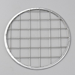 Galvanized Iron with 304 Stainless Steel Insert Grid Organizer for Canning Jars, Flat Round, Platinum, 84x2mm(FIND-WH0152-314B)