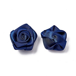 Handmade Woven Costume Accessories, Flower, Marine Blue, 36x41x15mm(WOVE-QS08-16)