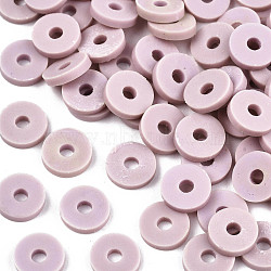 Handmade Polymer Clay Beads, for DIY Jewelry Crafts Supplies, Disc/Flat Round, Heishi Beads, Thistle, 4x1mm, Hole: 1mm, about 55000pcs/1000g(CLAY-Q251-4.0mm-87)