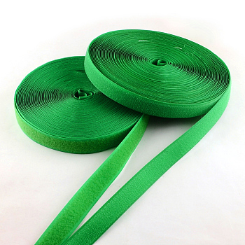 Adhesive Hook and Loop Tapes, Magic Taps with 50% Nylon and 50% Polyester, Dark Green, 25mm
