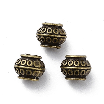 Tibetan Style Alloy Beads, Rondelle, Cadmium Free & Lead Free, Antique Bronze, 8.5x6.5mm, Hole: 3.5mm