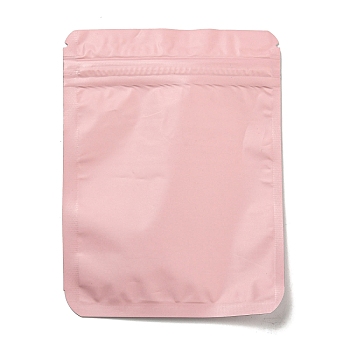 Plastic Packaging Zip Lock Bags, Top Self Seal Pouches, Rectangle, Pink, 12x9x0.15cm, Unilateral Thickness: 2.5 Mil(0.065mm)